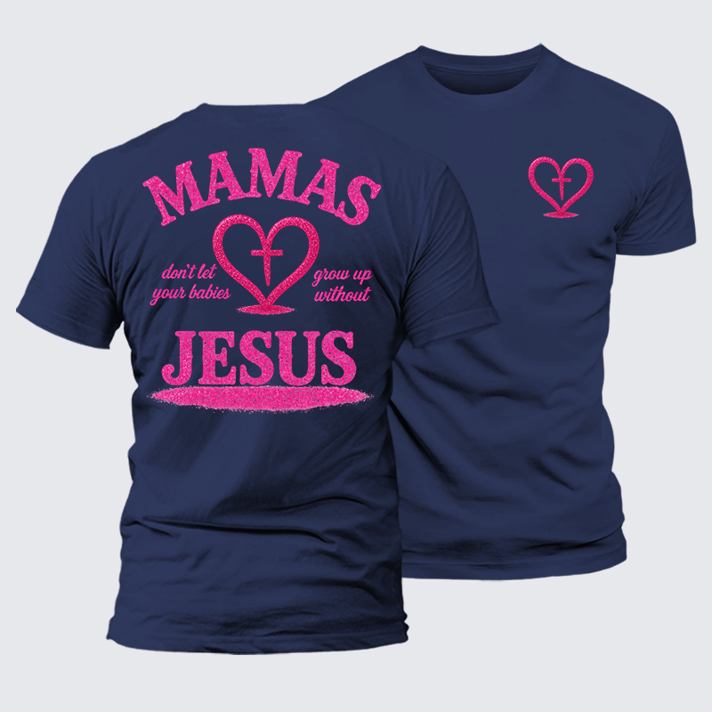Blossoms Of Faith And Love Jesus God Christian Premium Mercerized Cotton Tee