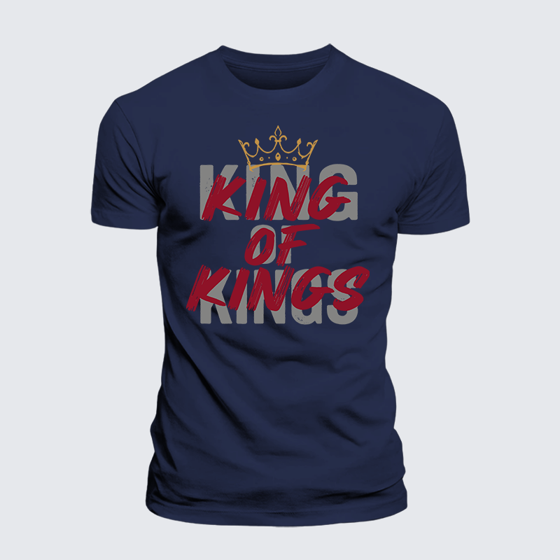 King Of Kings Jesus God Christian Premium Mercerized Cotton Tee