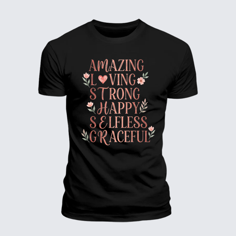 Amazing Mother Jesus God Christian Premium Mercerized Cotton Tee