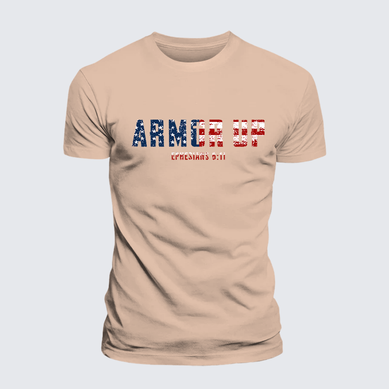 Armor Up Jesus God Christian Premium Mercerized Cotton Tee