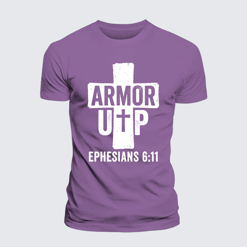 Armor Up Jesus God Christian Premium Mercerized Cotton Tee