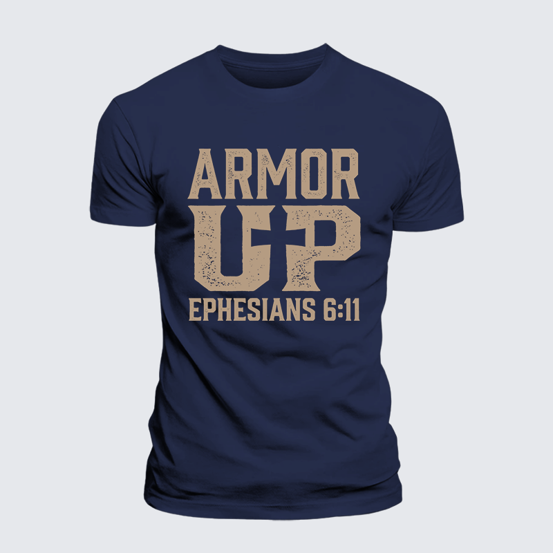 Armor Up Jesus God Christian Premium Mercerized Cotton Tee