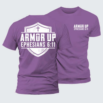 Armor Up Jesus God Christian Premium Mercerized Cotton Tee
