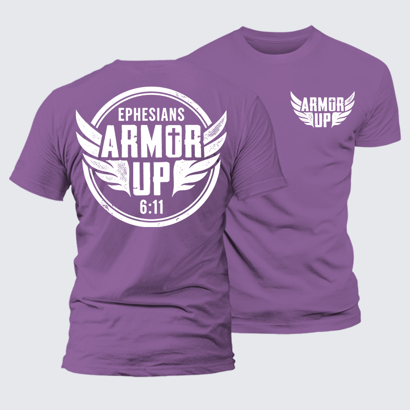 Armor Up Jesus God Christian Premium Mercerized Cotton Tee