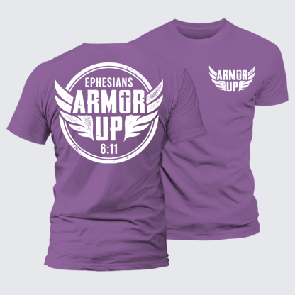 Armor Up Jesus God Christian Premium Mercerized Cotton Tee
