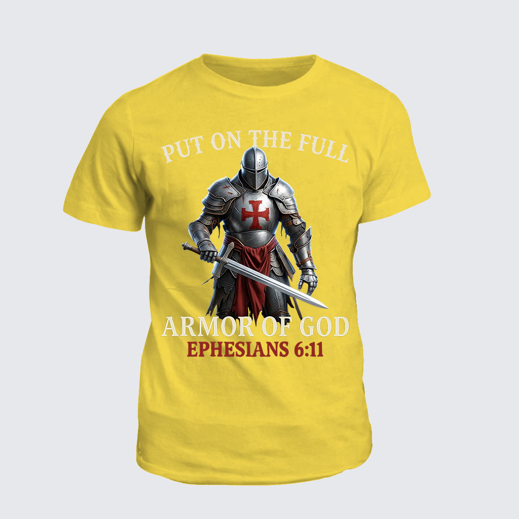 Put On The Full Armor Of God Jesus God Christian Cotton T-Shirt