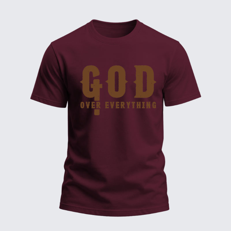 Heavyweight Cotton Tee - God over Everything