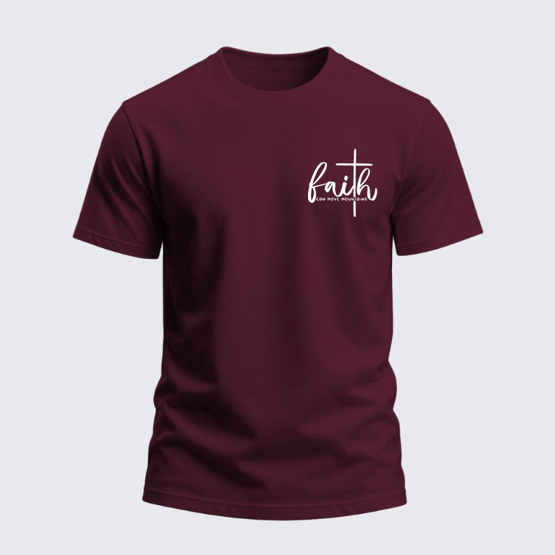 Heavyweight Cotton Tee -  Faith Can Move Mountains