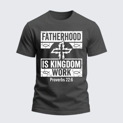 Heavyweight Cotton Tee - Fatherhood is Kingdom Work