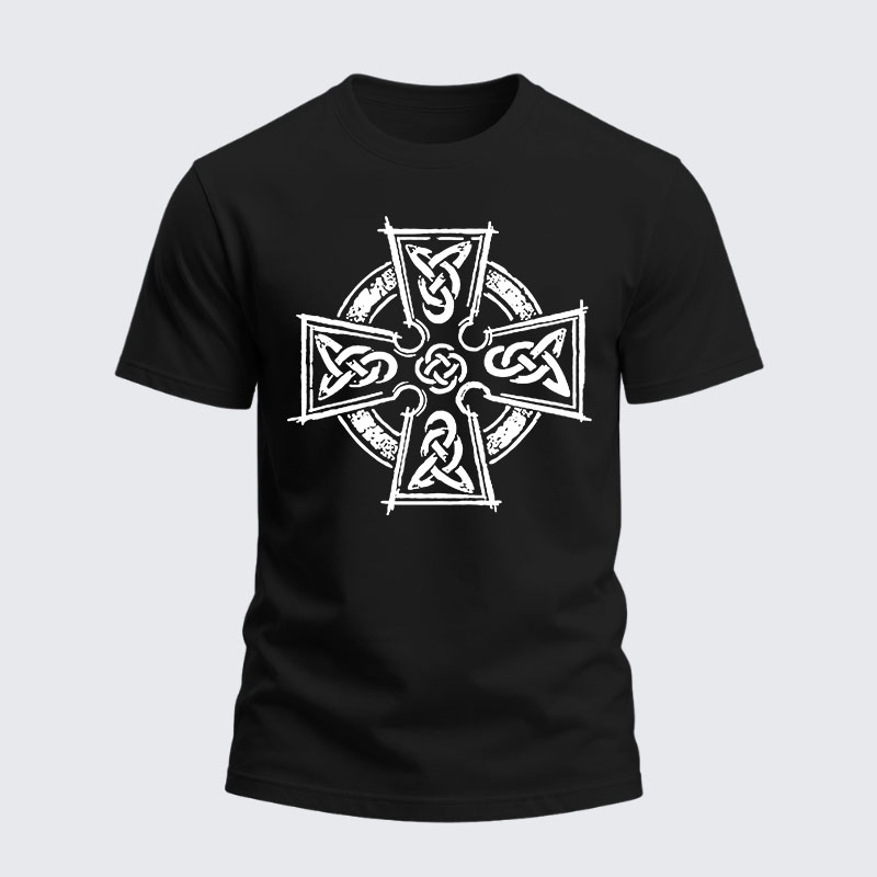 Heavyweight Cotton Tee - Celtic Cross