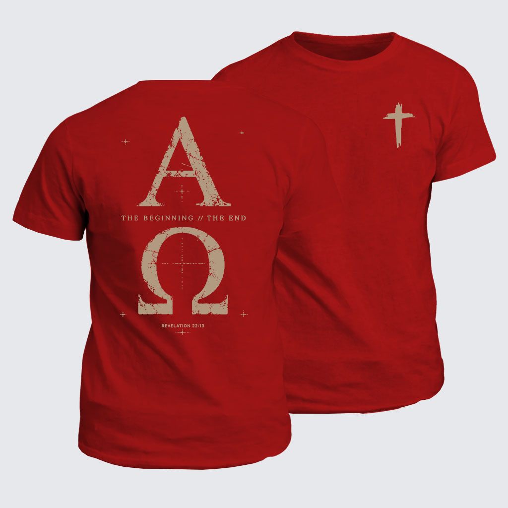 Classic Cotton Tee -  Alpha and the Omega Revelation 22:13