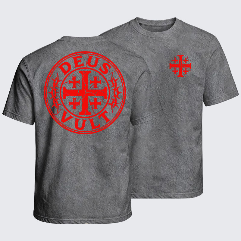 Washed T-Shirt - Deus Vult
