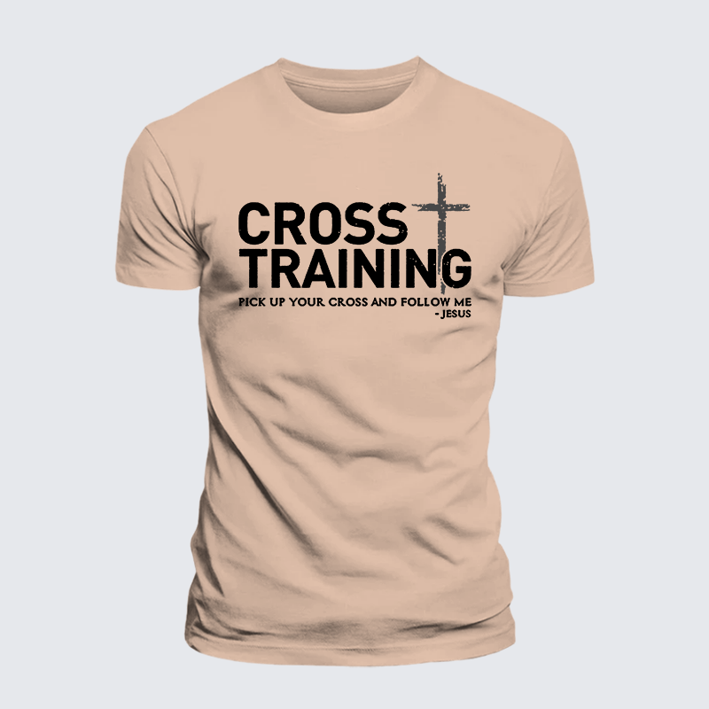 Cross Training Jesus God Christian Premium Mercerized Cotton Tee