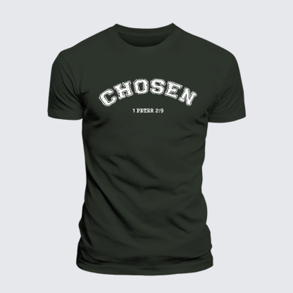Chosen Jesus God Christian Premium Mercerized Cotton Tee
