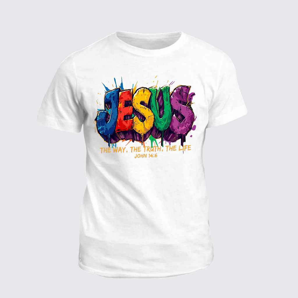 Jesus The Way The Truth The Life Jesus God Christian Cotton T-Shirt