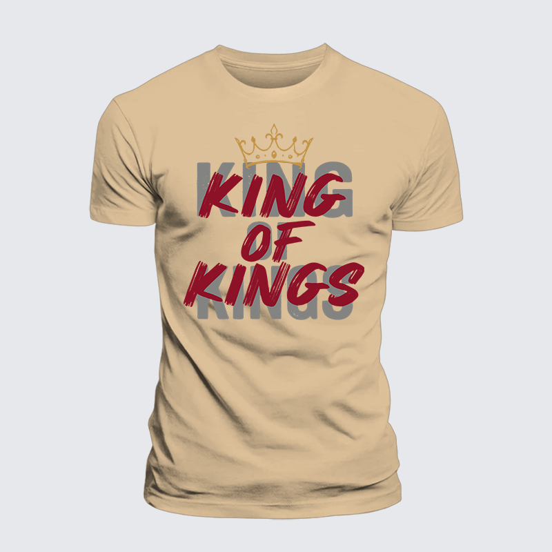 King Of Kings Jesus God Christian Premium Mercerized Cotton Tee