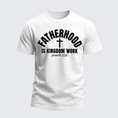Heavyweight Cotton Tee - Fatherhood is Kingdom Work