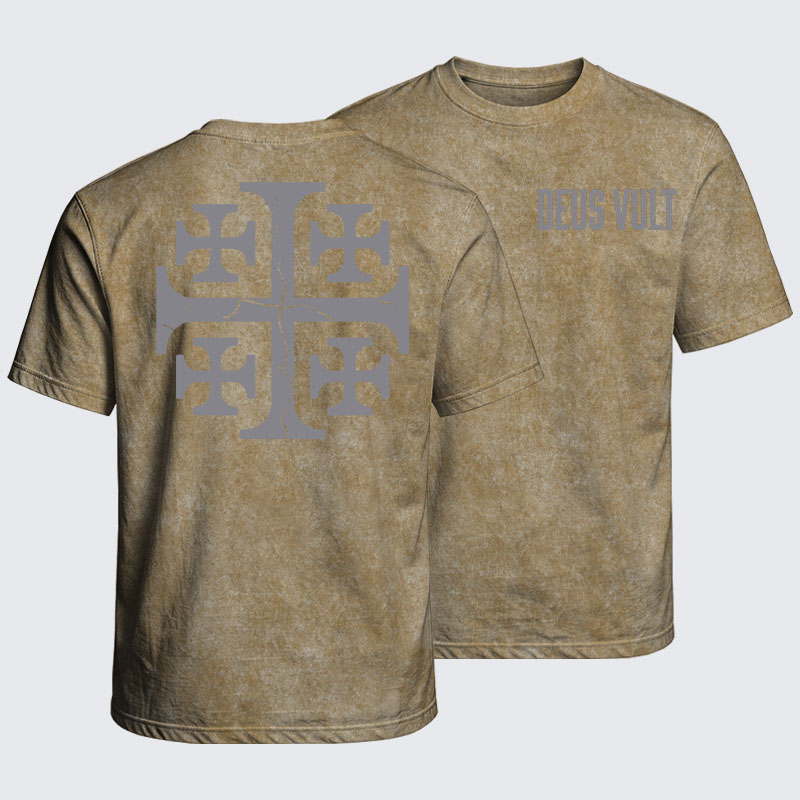 Washed T-Shirt - Deus Vult