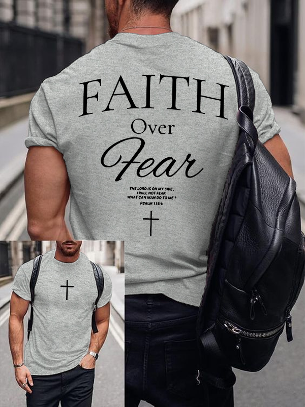 Faith Over Fear Christian Cotton T-Shirt