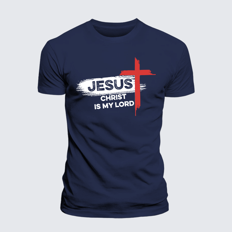 Jesus Christ Is My Lord Jesus God Christian Premium Mercerized Cotton Tee
