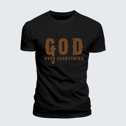 God over Everything Jesus God Christian Premium Mercerized Cotton Tee