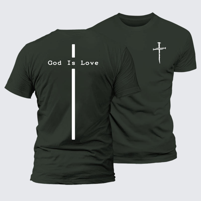 God Is Love Jesus God Christian Premium Mercerized Cotton Tee
