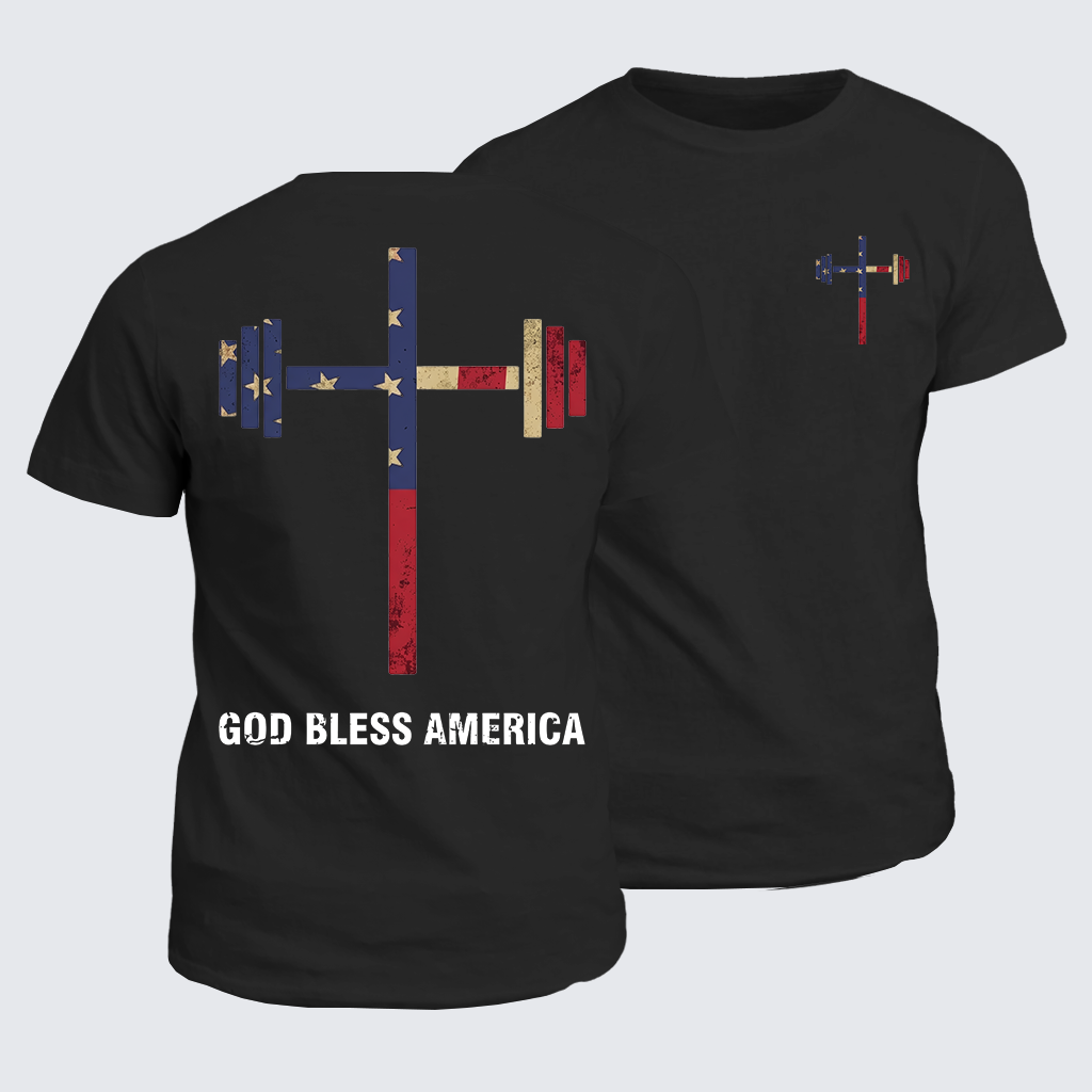 Man Of God Husband Dad Jesus God Christian Cotton T-Shirt