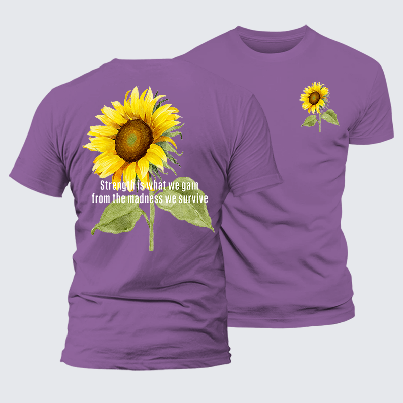 Strength Is What We Gain Jesus God Christian Premium Mercerized Cotton Tee