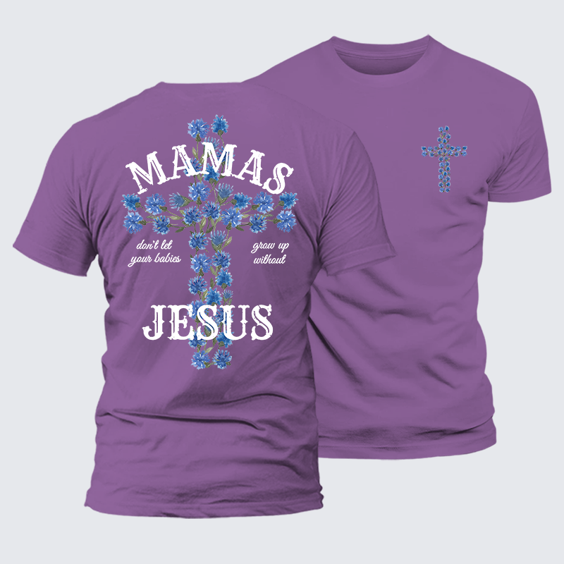 Blossoms Of Faith And Love Jesus God Christian Premium Mercerized Cotton Tee