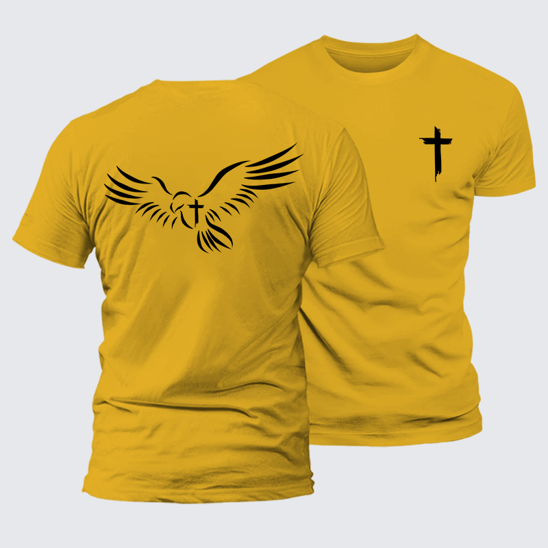 Man Of God Husband Dad Jesus God Christian Cotton T-Shirt