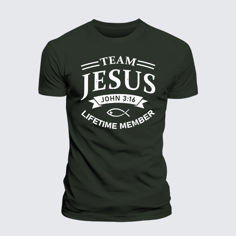 Jesus Team Jesus God Christian Premium Mercerized Cotton Tee