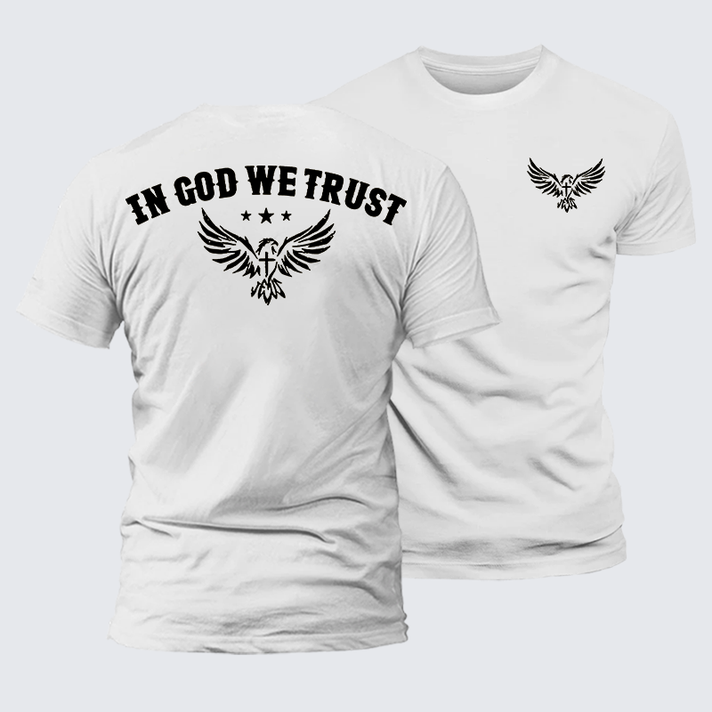 In God We Trust Jesus God Christian Premium Mercerized Cotton Tee