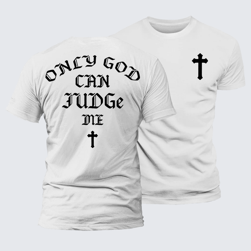 Only God Can Judge Me Jesus God Christian Premium Mercerized Cotton Tee