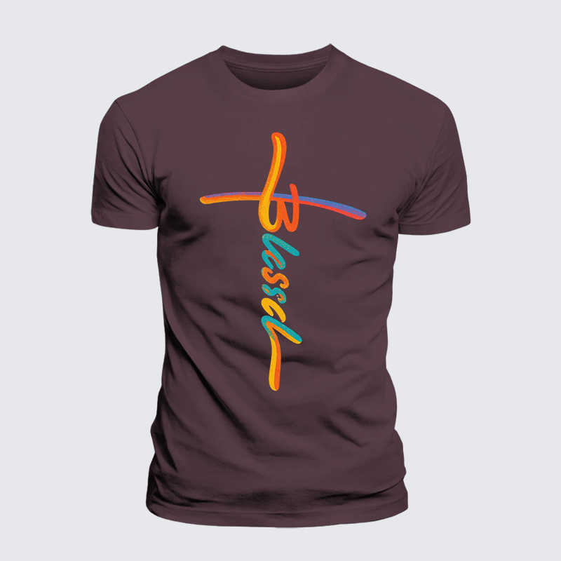 Blessed Jesus God Christian Premium Mercerized Cotton Tee