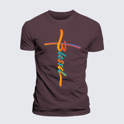 Blessed Jesus God Christian Premium Mercerized Cotton Tee