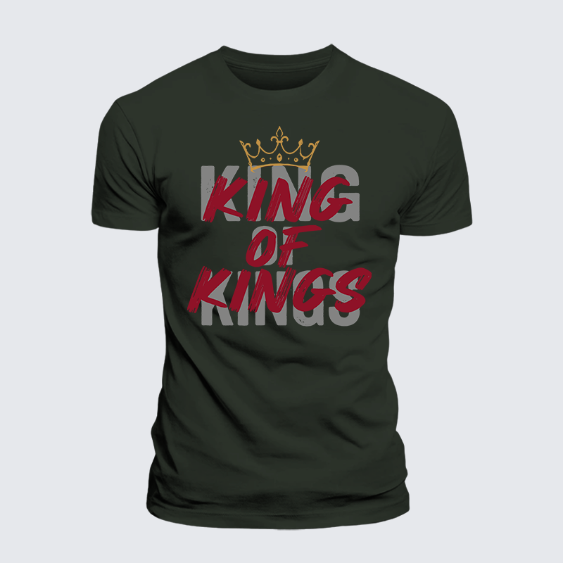 King Of Kings Jesus God Christian Premium Mercerized Cotton Tee