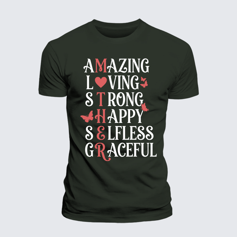 Amazing Mother Jesus God Christian Premium Mercerized Cotton Tee