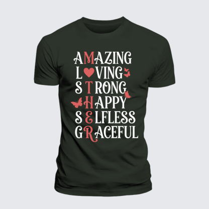 Amazing Mother Jesus God Christian Premium Mercerized Cotton Tee