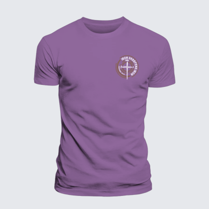 Iron Sharpens Iron - Proverbs 27:17 Jesus God Christian Premium Mercerized Cotton Tee
