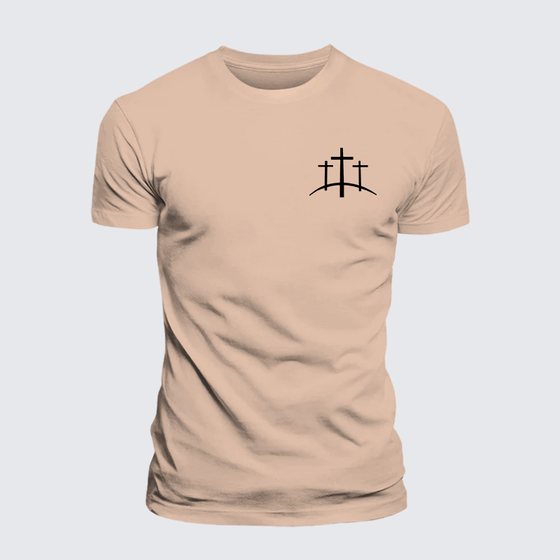 Cross Printed Jesus God Christian Premium Mercerized Cotton Tee