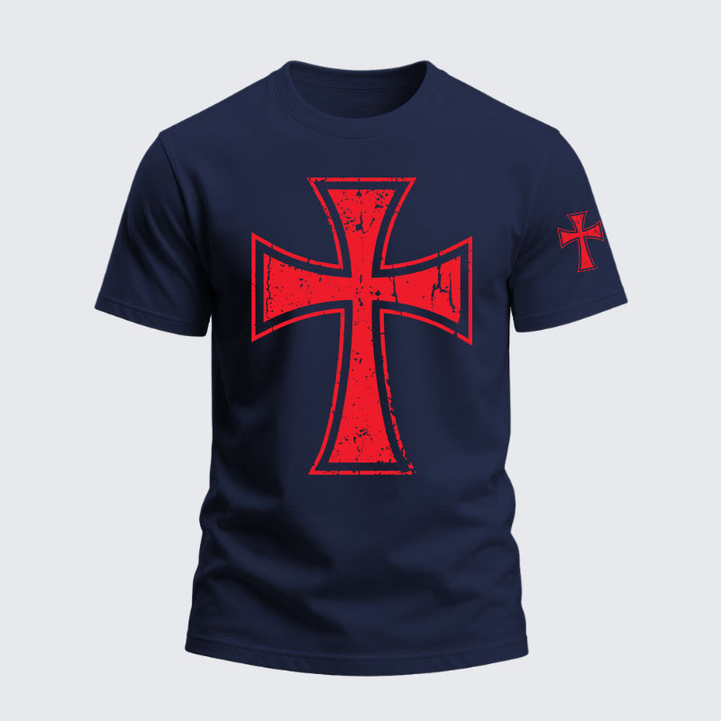 Heavyweight Cotton Tee - Knights Templar Crusader 