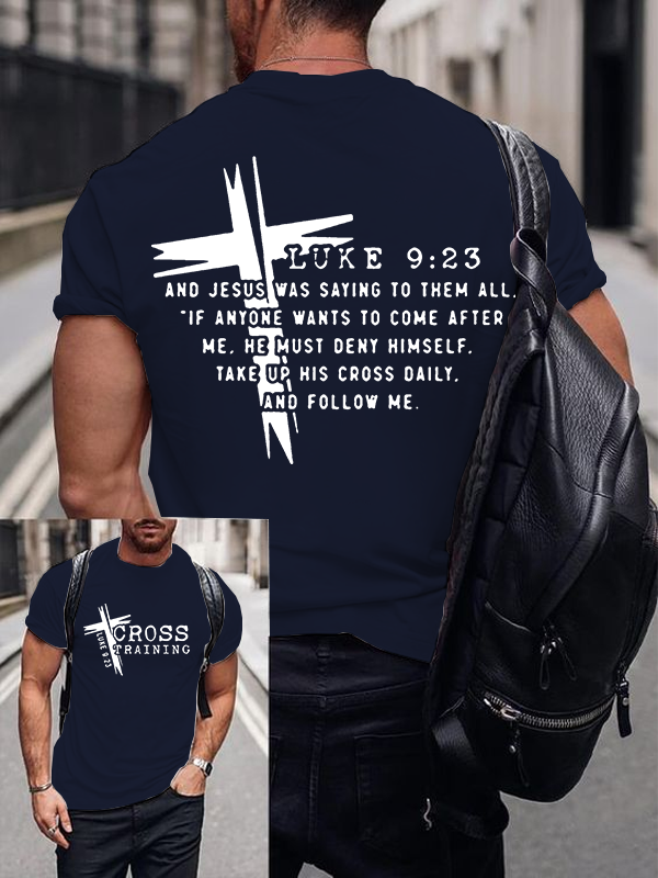 Cross Training Jesus God Christian Cotton T-Shirt