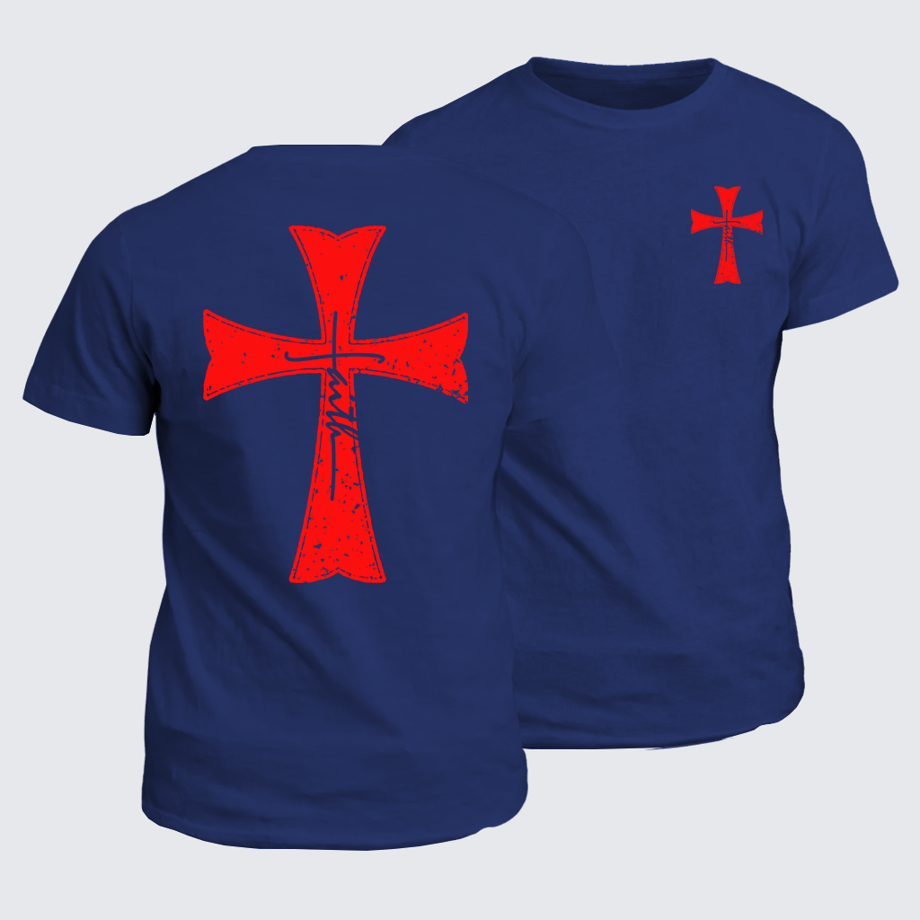 Knights Templar Crusader Cross Jesus God Christian Cotton T-Shirt