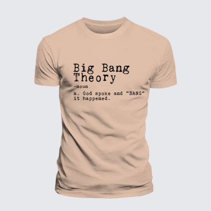 Big Bang Theory Jesus God Christian Premium Mercerized Cotton Tee