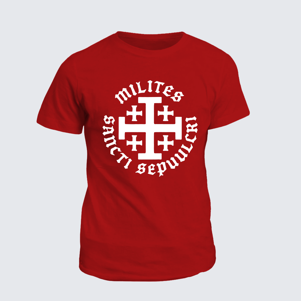 Knight Templar Order of the Holy Sepulchre Jesus God Christian Cotton T-Shirt