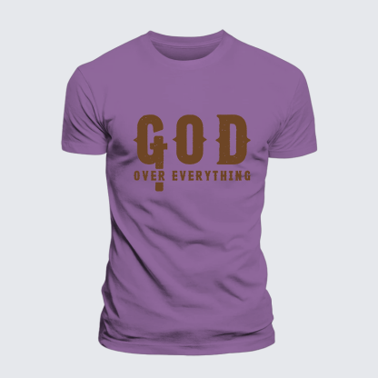 God over Everything Jesus God Christian Premium Mercerized Cotton Tee