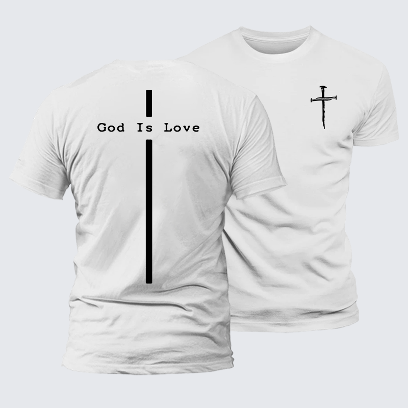 God Is Love Jesus God Christian Premium Mercerized Cotton Tee