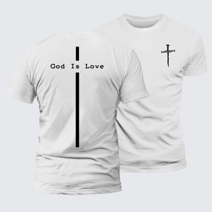 God Is Love Jesus God Christian Premium Mercerized Cotton Tee