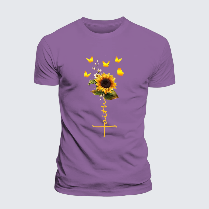 [Copy]Faith Cross Jesus God Christian Premium Mercerized Cotton Tee