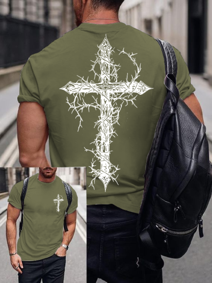 Cross Jesus God Christian Cotton T-Shirt
